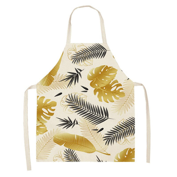 tablier de cuisine kitchen apron lin coton motif gold philo taille adulte et enfant