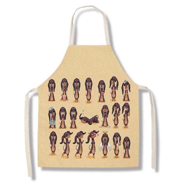 tablier de cuisine kitchen apron lin coton motif nap time taille adulte et enfant