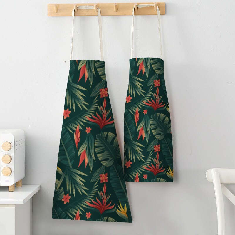 tablier de cuisine kitchen apron lin coton motif philo dark green taille adulte et enfant
