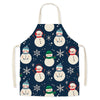 tablier de cuisine kitchen apron lin coton motif SNOWMAN taille adulte et enfant