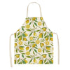 tablier de cuisine kitchen apron lin coton motif flowers and lemon taille adulte et enfant