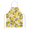 tablier de cuisine kitchen apron lin coton motif white lemon taille adulte et enfant