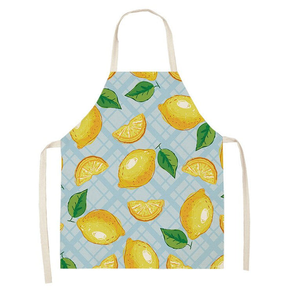 tablier de cuisine kitchen apron lin coton motif striped lemon taille adulte et enfant
