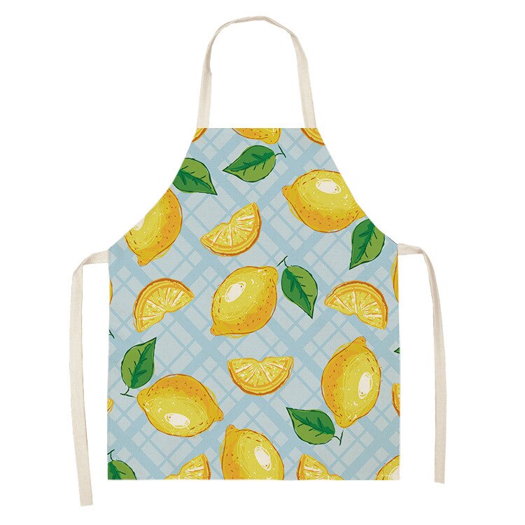 tablier de cuisine kitchen apron lin coton motif striped lemon taille adulte et enfant