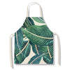 tablier de cuisine kitchen apron lin coton motif plante big leaves taille adulte et enfant