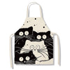 tablier de cuisine kitchen apron lin coton motif chat brother and sister taille adulte et enfant