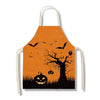 tablier de cuisine kitchen apron Halloween lin coton motif HAPPY BATS taille adulte et enfant