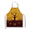 tablier de cuisine kitchen apron Halloween lin coton motif LONELY TREE taille adulte et enfant
